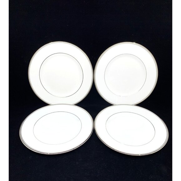 4 Waterford Kilbarry Platinum Salad Dessert Plates 8 1/8 Fine Bone China 2102488 - Picture 1 of 10